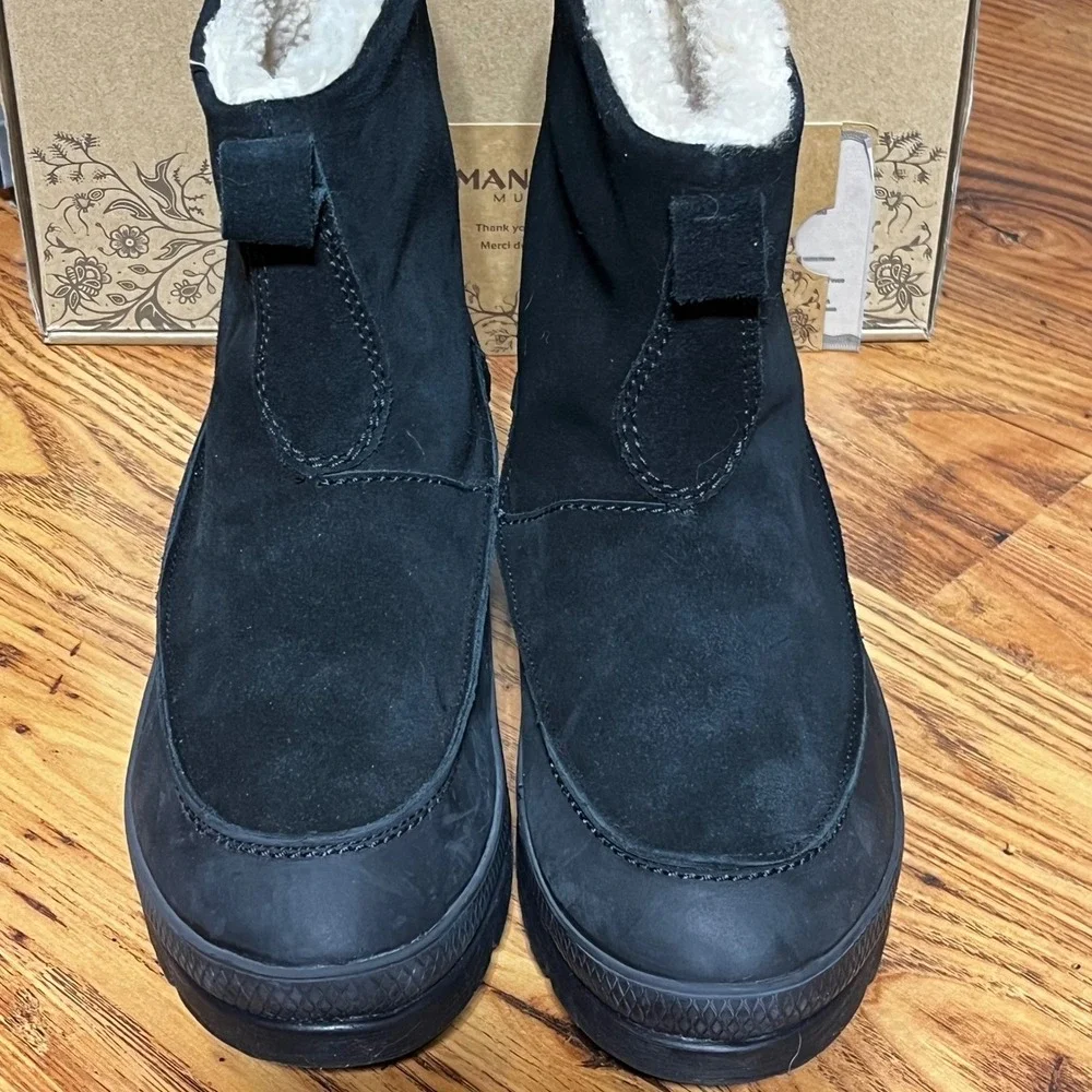 Manitobah‎ Mukluks Black Suede Waterproof Winter Boots Men's
